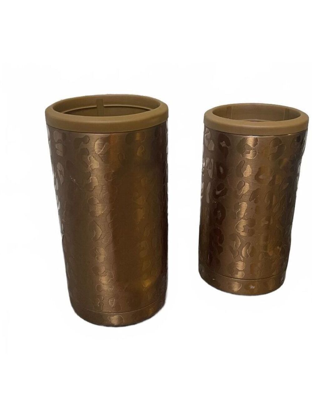Brumate Gold Leopard Koozie Duo 12oz/16oz Good used Condition